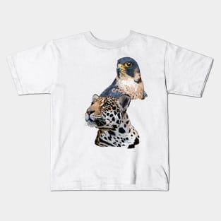 Peregrine Falcon and Jaguar Kids T-Shirt